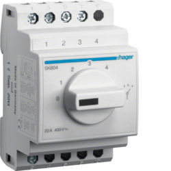 SK604 - Comutador de pólos 4 posições 20A HAGER EAN:3250615616043