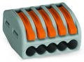 WAGO - Ligador compacto | até 0 4mm' | laranja / cinzento | 5 condutores { ref. 222-415