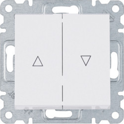 WL0310 - lumina 2 Comut. duplo p/ estores, branco HAGER EAN:8694407000378