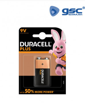 009000105 - Bateria alcalina DURACELL Plus 9V, Blister 1 5000394105500