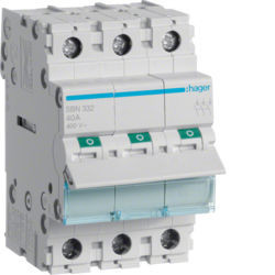 01 - SBN332 - 3250615510143 Interruptor Modular 3P 32A HAGER