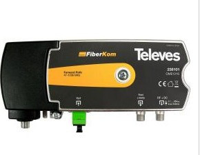 238101 -8424450179611 TELEVES - Mini-nó Óptico FiberKom 1550nm "SC/APC" sem C.Retorno (1 Fibra) com Amplificador 47...1006MHz. Tecnologia OLC (Alimentação remota)(1)