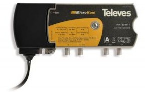 534411 -8424450179086 TELEVES - Amplificador MicroKom CATV 1e/1s 35dB 5...65/85...1006MHz G.(-||20)/(28||35)dB Vs.118/121dBµV
