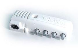 5526 -8424450055267 TELEVES - Amplificador Apartamento CATV 2s+TV "F" G.20/13dB Vs.107dBµV (Retorno Ativo)