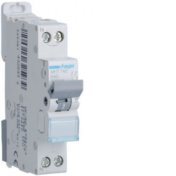 MHT740 - Disjuntor 1P+N 40A B 4.5/6KA 1M HAGER EAN:3250614325939