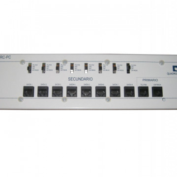 Quadro Viseu MÓDULO RC-PC 8 SAÍDAS PARA ATI/CATI MODULAR VISBOX (2 ESPAÇOS) VB.611
