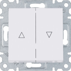 WL0320 - lumina 2 Botão duplo p/ estores, branco HAGER EAN:8694407000392