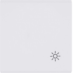 WL6020 - lumina 2 Tecla símbolo luz, branco HAGER EAN:8694407000811