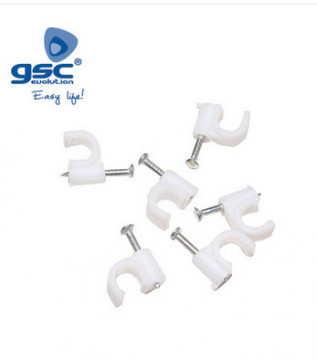 000301301 - Saco de 100 grampos para cabo de mangueira redondo de 7 mm 8433373013018