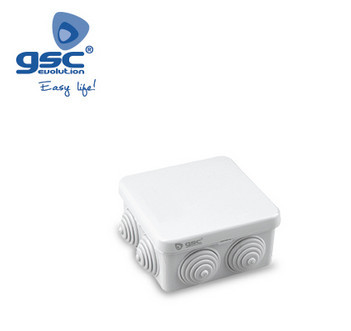 000301311 - Caixa de junção estanque cinza quadrada 80x80x40mm IP54 8433373013117