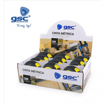002101252 - Fita métrica de borracha 19mm-5M 12uds / caixa de exibição 8433373012523