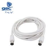 002600912 - Cabo coaxial 3C2V Macho para Fêmea Branco / 2,5M 8436021949127