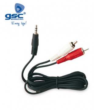 002600931 - Conexão de áudio e vídeo jack de 3,5 mm para 2 RCA macho 8436021949318