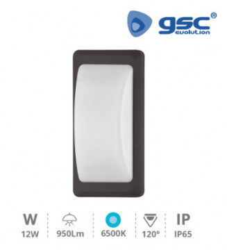 200205044 - Aplique parede Anthe 12W 6500K IP65 Gris antracite