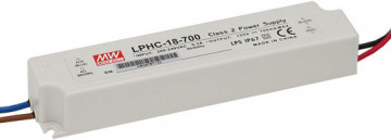 20286.202 - Drive CC Led Mean Well IP67 6-25Vdc 700mA LPHC-18 - Quant. fornecida = 1 un