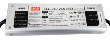 203246.2240 - Drive CC+CV 240W 24Vdc Ajust. IP65 Mean Well ELG-A - Quant. fornecida = 1 un