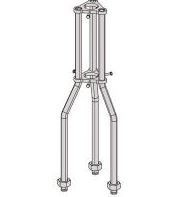 3021 -8424450136324 TELEVES - Lanço Superior ITED Torre 180 Zinco+RPR 1m (Ømáx mastro 46mm)