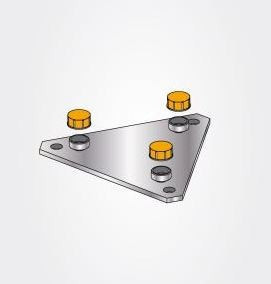 303801 -8424450152225 TELEVES - Base Fixa Aparafusar/Chumbar (com ferragem) Torre 180 GQ