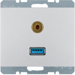 3315397003 - K.1/K.5 - USB / jack 3.5mm, alum lac BERKER EAN:4011334378334