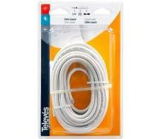 4371 -8424450043714 TELEVES - Cabo Coaxial Ø6,6mm PVC Branco 10m (Blister T2)