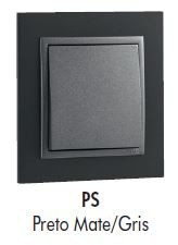 90910 TPS - ESPELHO SIMPLES PRETO MATE/GRIS EFAPEL 5603011607630