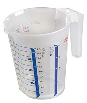 KETER CURVER 168123 Jarra medidora 1L P(cm)18,8 A(cm)13,3 L(cm)16,2