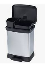 KETER CURVER 203291 Cubo reciclagem fecho pedal duo 30L (cubetas 10+18L) P(cm)39 A(cm)50,5 L(cm)29