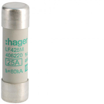 LF425M - Fusível 14x51 aM 25A 690V HAGER EAN:3250614062209