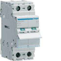 SBN263 - Interruptor Modular 2P 63A HAGER EAN:3250615510211