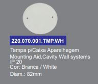 SOFLIGHT 220.070.001.TMP.WH - Tampa para caixa Pladur Aparelhagem, Branca