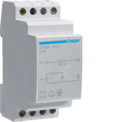 ST303 - Transf. campaínha 230V/8-12V 8VA 2M HAGER EAN:3250615703033