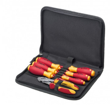WIHA - 38020 CONJUNTO DE 7 FERRAMENTAS ISOLADAS EM ESTOJO PARA CINTO 5538
