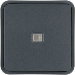 WNT912 - Tecla 1x Cubyko KNX c/ sinaliz, cinza HAGER EAN:3250617178723