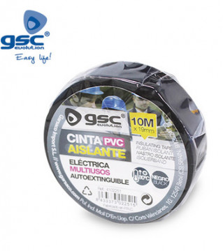 004102251 - Fita isolante elétrica PVC 10M Black-Retractil10ud 8433373022515