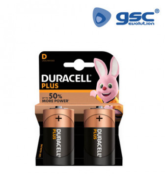 009000104 - Bateria alcalina DURACELL Plus LR20 (D), Blister 2 5000394019200