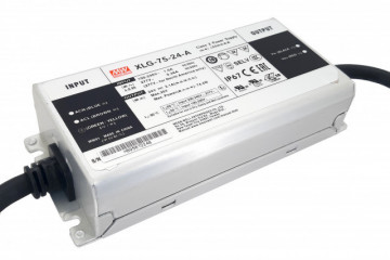 203535.275 - Fonte de Alimentação Estanque Mean Well 24Vdc 75W Ajust. IP65 XLG-A - Quant. fornecida = 1 un