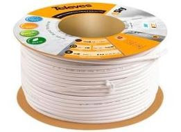435501 -8424450167465 TELEVES - Bobina Cabo Coaxial Ø6,6mm PVC Branco 20m