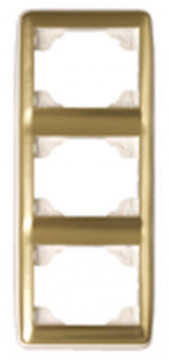 70932 TAO - ESPELHO TRIPLO VERTICAL ANTRACITE/OURO EFAPEL 5603011047207
