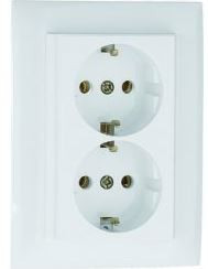 90331 CGE - 5603011070489 TOMADA DUPLA SCHUKO MONOBLOCO GELO EFAPEL