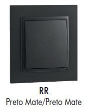 90910 TRR - ESPELHO SIMPLES PRETO MATE/PRETO MATE EFAPEL 5603011607715