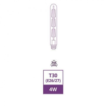 MRD-T300E2740CEA - LÂMPADA T30 LED FILAMENTO 4W 2300K AMBER GLASS OMNIUM ELECTRIC