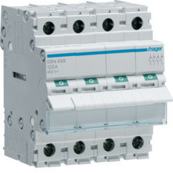 SBN499 - Interruptor Modular 4P 125A HAGER EAN:3250615510037