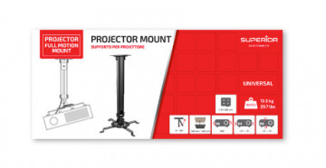 Suporte Universal do Projetor FULL MOTION – Superior