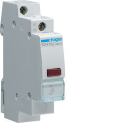 SVN122 - Sinalizador LED encarnado 230V AC HAGER EAN:3250615721624