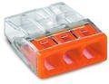 WAGO - Ligador compacto | 0 0,5 a 2,5mm' | laranja / transparente | 3 condutores | ref. 2273-203
