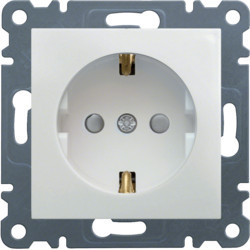 WL1060 - lumina 2 Tomada Schuko c/obtur., branco HAGER EAN:8694407001009