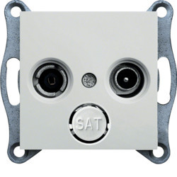 WL3010 - lumina 2 Tomada TV+FM terminal, branco HAGER EAN:8694407000699