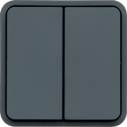 WNA040 - cubyko - Comutador escada duplo, cinz HAGER EAN:3250617174404