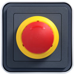 WNC033 - cubyko s - Interruptor emergência, cinz HAGER EAN:3250617170338