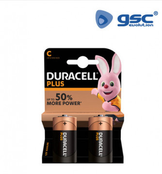 009000103 - Pilha alcalina DURACELL Plus LR14 (C), Blister 2 5000394019100